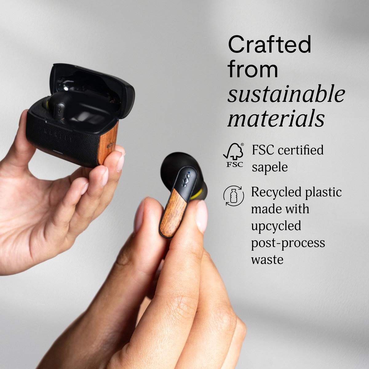 House of Marley Trenchtown ANC Wireless Signature Black - Draadloze oordopjes