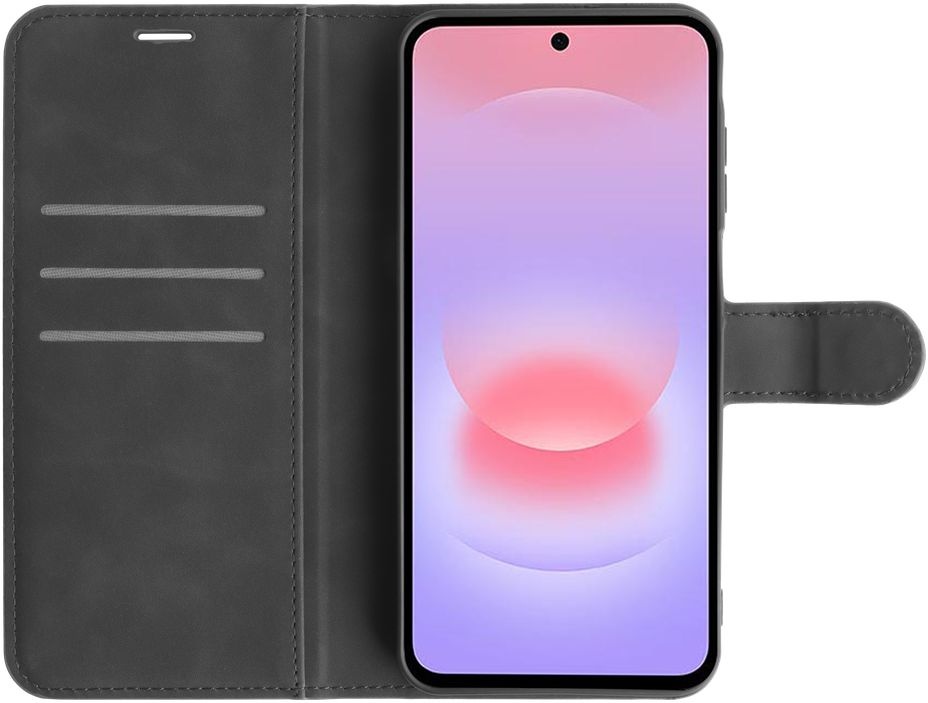 Just in Case PrimeWallet Case Samsung Galaxy A37 PU leer Zwart - Telefoonhoesje