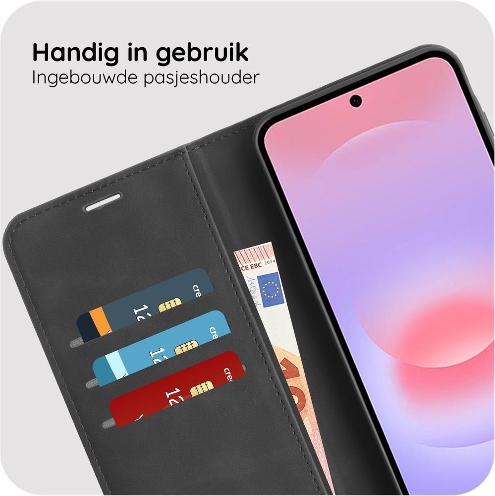 Just in Case PrimeWallet Case Samsung Galaxy A37 PU leer Zwart - Telefoonhoesje