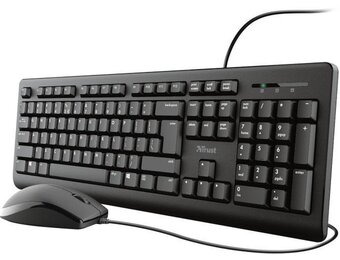 Trust 23970 Primo Zwart - Toetsenbord + muis set