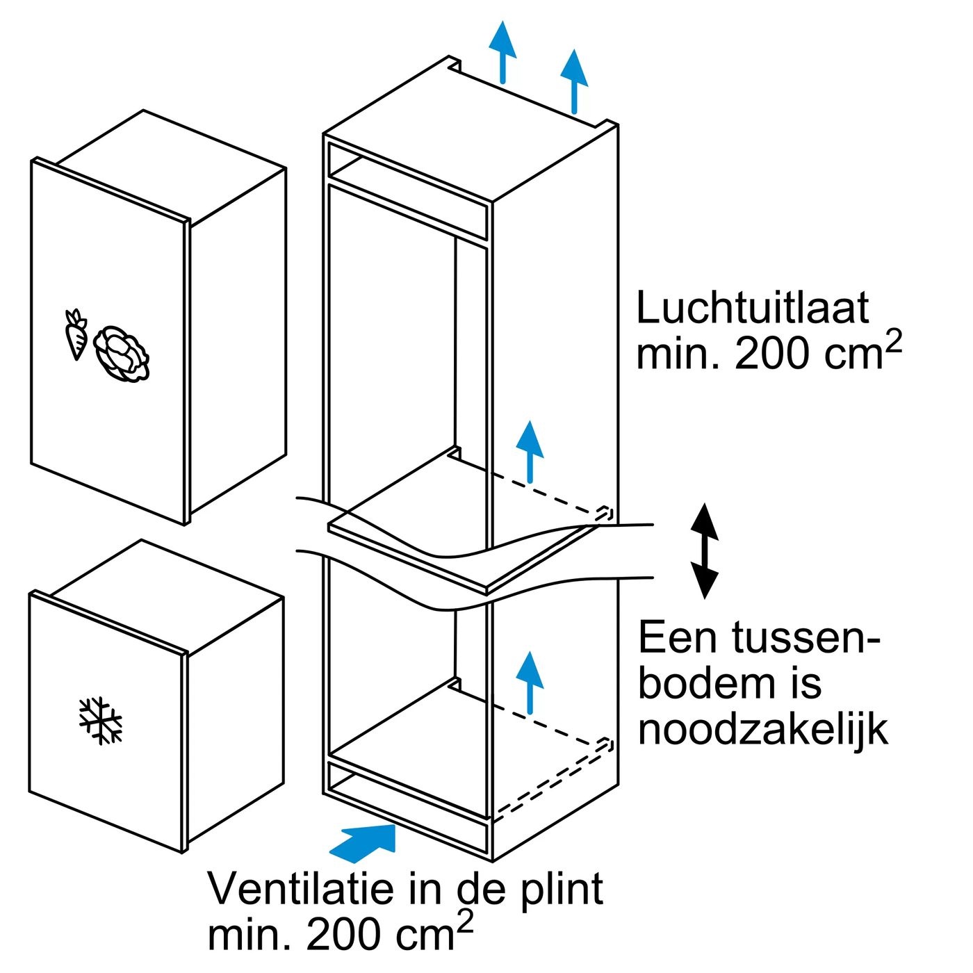 Bosch GIV21AFE0 - Inbouw vriezer