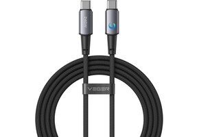 Veger CC2 USB-C naar USB-C kabel 1.5m Braided Aluminium 240 Watt