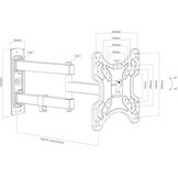 Fenner Tech FN-CT-LCD-T3703 (13 - 42 inch) - TV muurbeugel