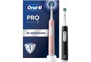 Oral-B PRO 1 Duo Edition Cross Action Roze/Zwart - Elektrische tandenborstel