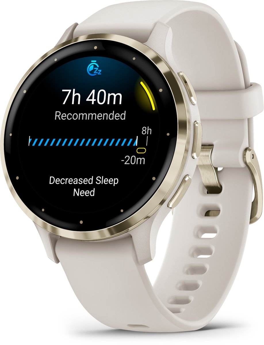 Garmin Venu 3S Goud/Wit - Smartwatch