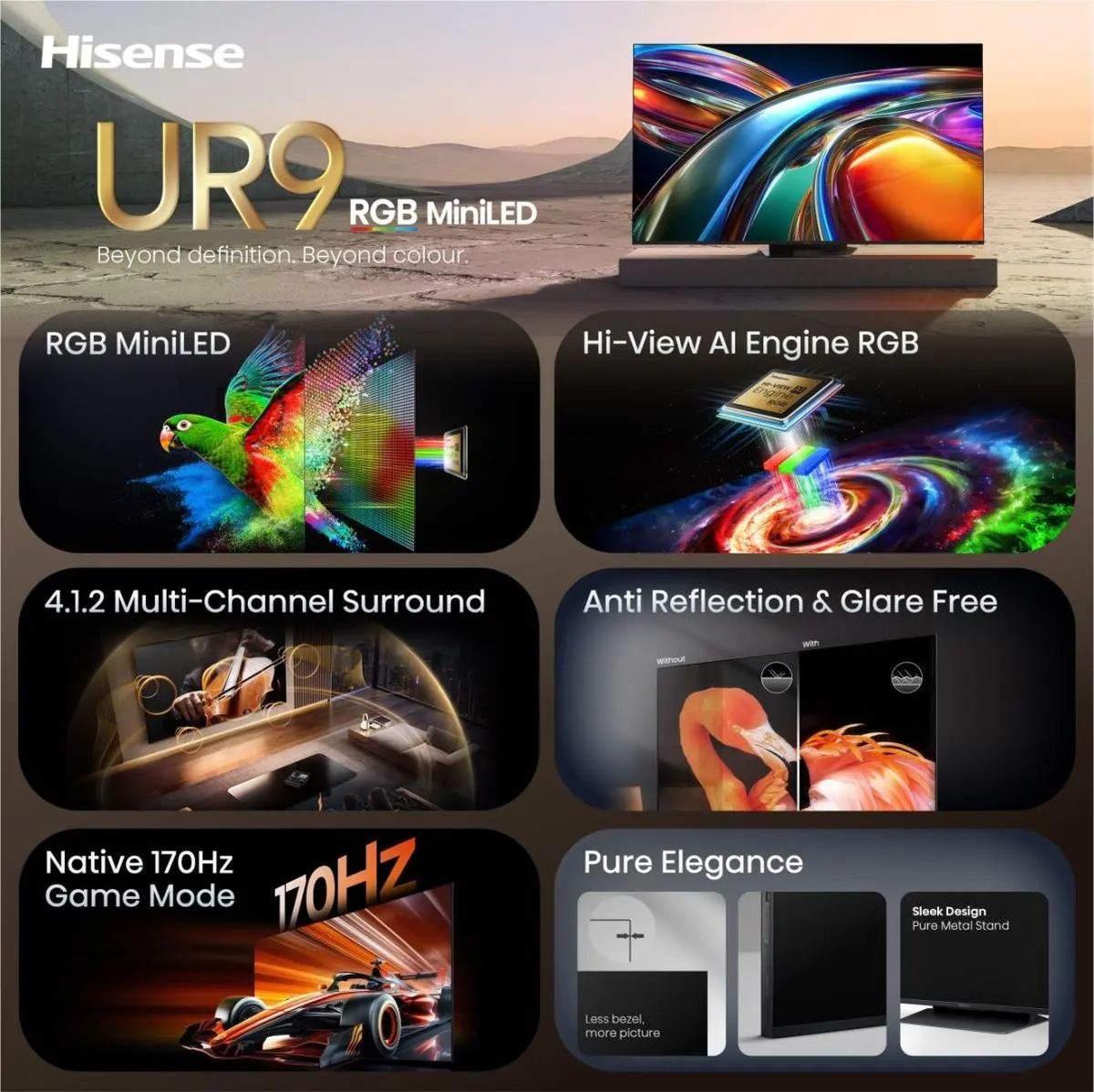 Hisense 85UR9S - Mini-LED TV