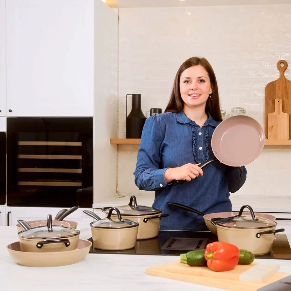 Cook & Pan Taupe of Mind Wokpan 30 cm