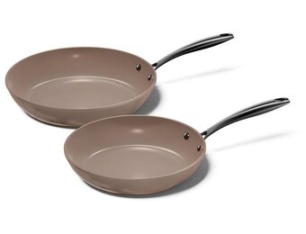 Cook and Pan Taupe of Mind 2-delige Koekenpannenset