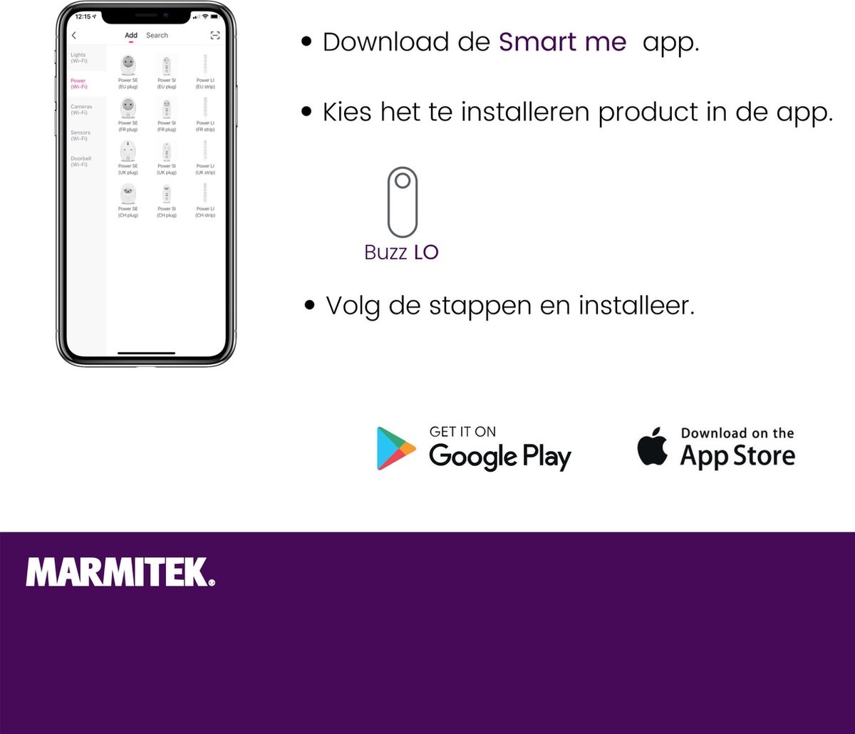 Marmitek Buzz LO + Bell ME Wit - Deurbel
