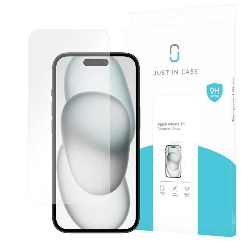 Just in Case iPhone 15 Tempered Glass - Screenprotector