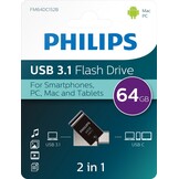 Philips FM64DC152B USB 3.0 64GB 2-in-1 - USB-stick