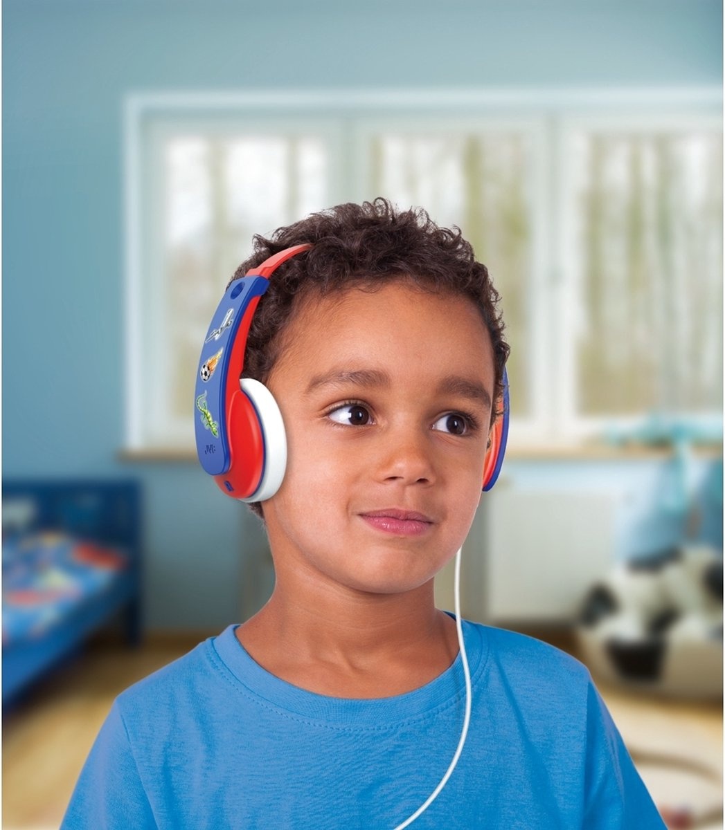 JVC HA-KD7-RNE Blauw/Rood - Kinder koptelefoon