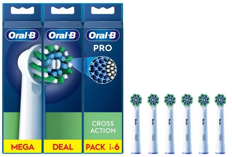 Oral-B CrossAction opzetborstels (6 stuks)