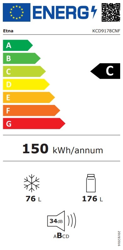ETNA KCD9178CNF - Inbouw koel-vriescombinatie