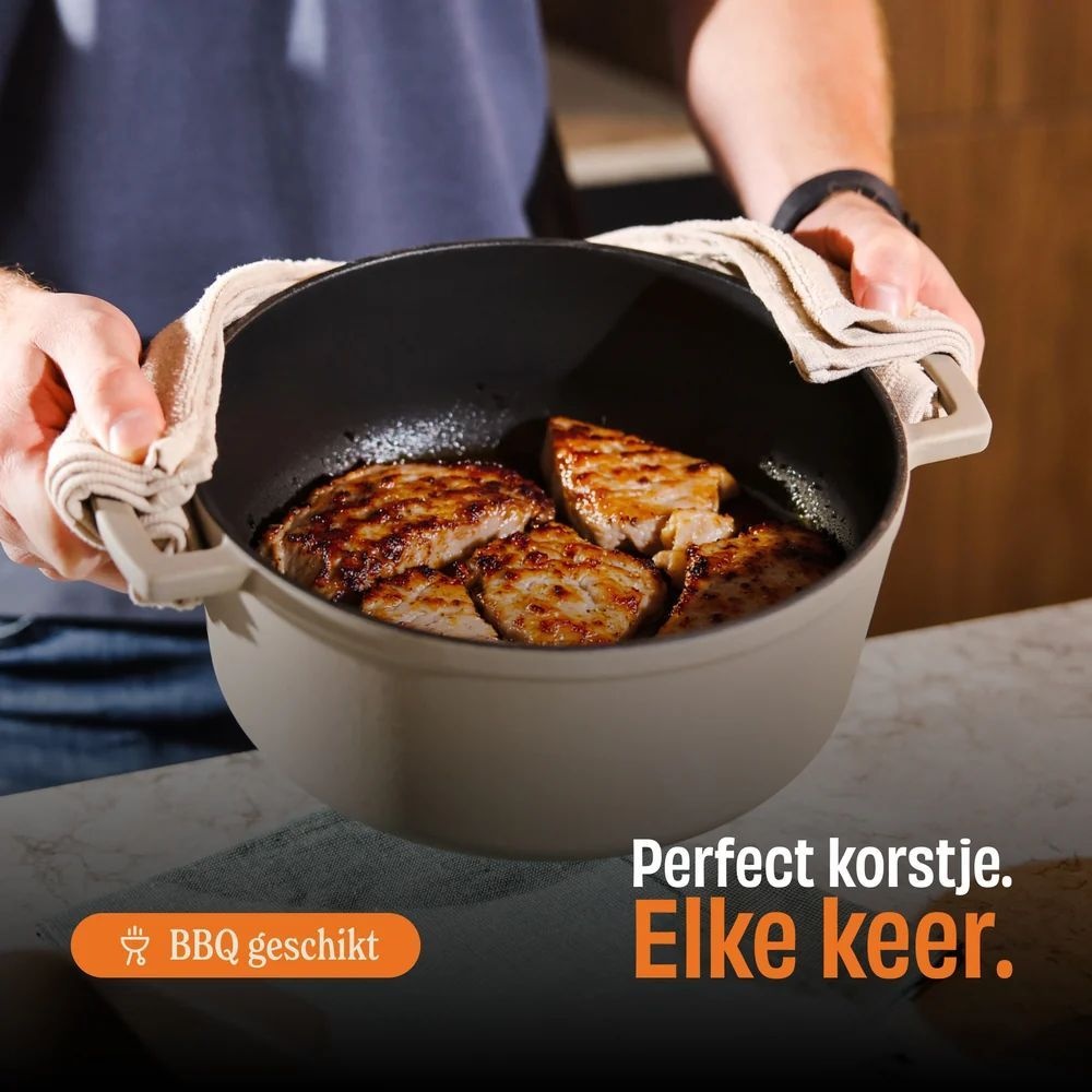Cook & Pan Taupe of Mind Gietijzeren braadpan 28 cm