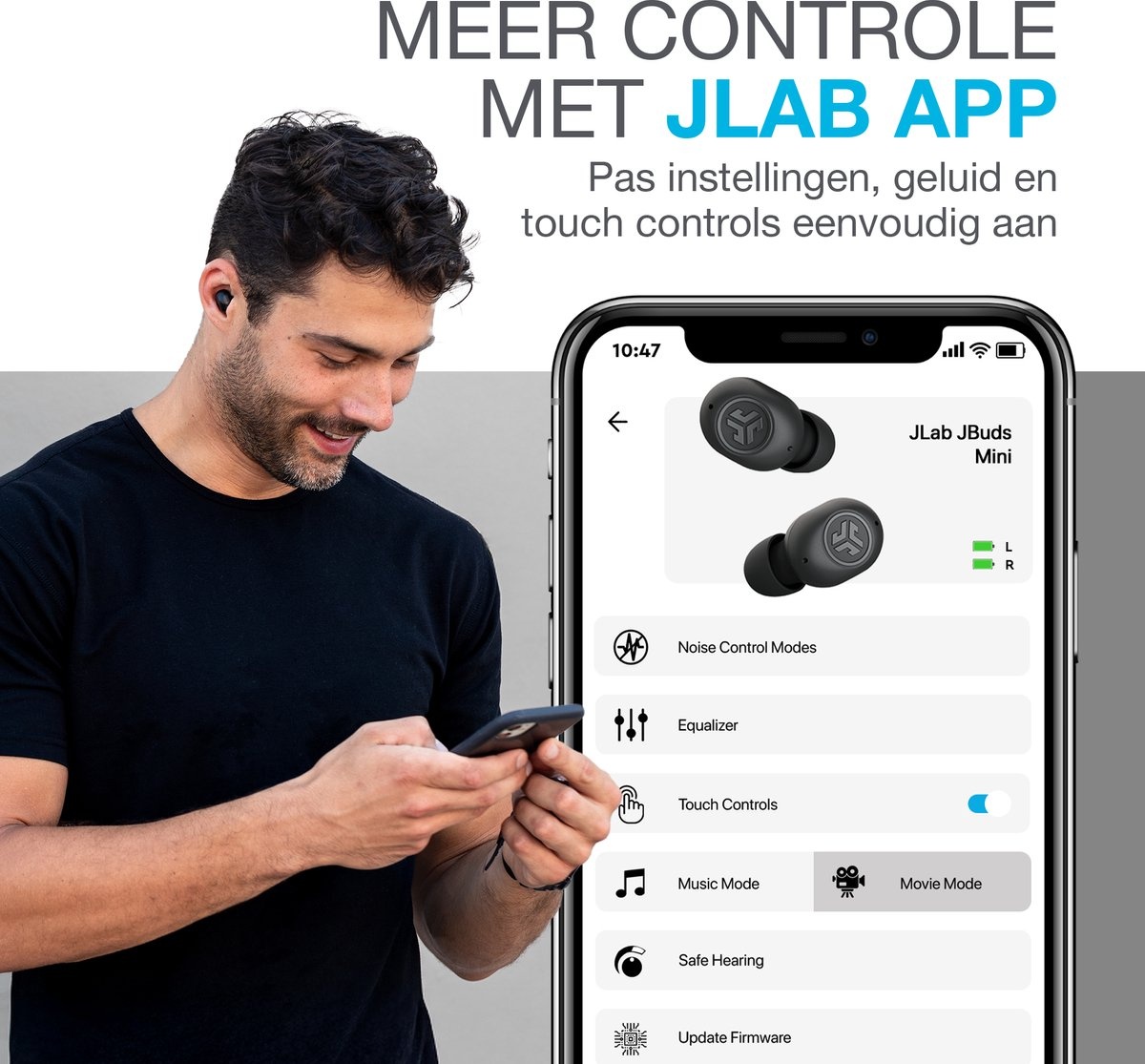 JLab JBuds Mini Zwart - Draadloze oordopjes