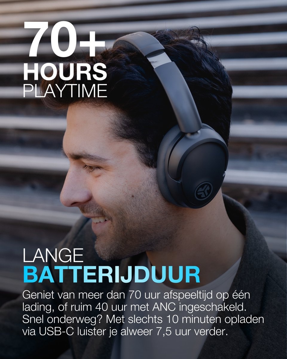 JLab Lux ANC Grafiet - Draadloze koptelefoon