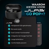 JLab Go Air Pop True Wireless Zwart - Draadloze oordopjes