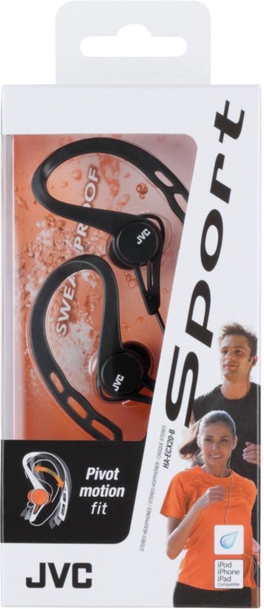 JVC HA-ECX20 Zwart - Sportoordopjes