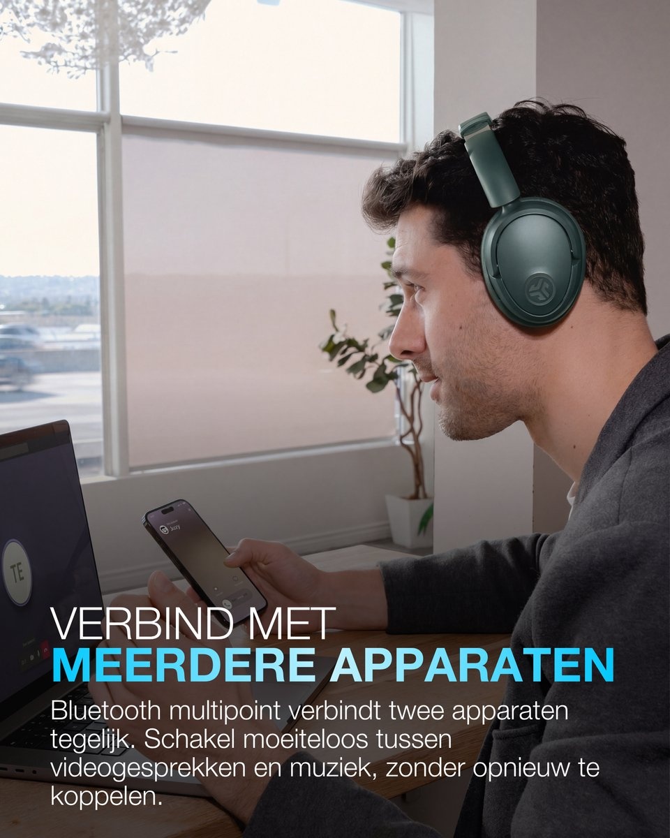 JLab Lux ANC Groen - Draadloze koptelefoon
