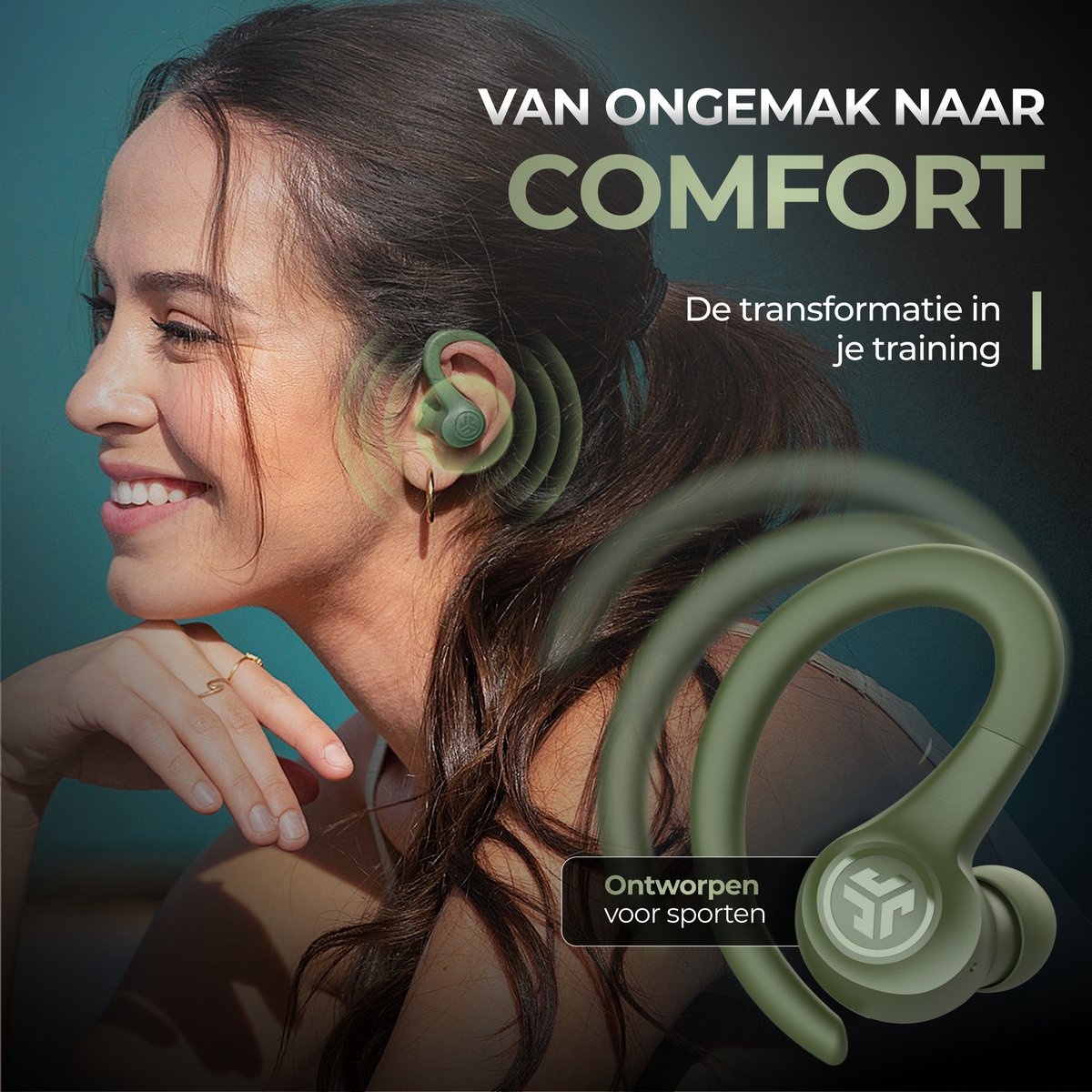 JLab Go Air Sport True Wireless Groen - Sportoordopjes
