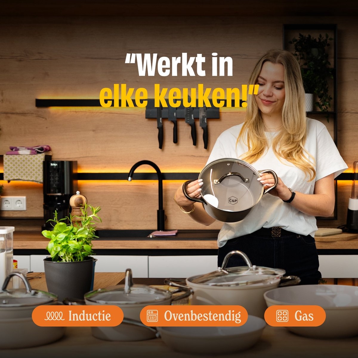 Cook & Pan Taupe of Mind Hapjespan 24 cm