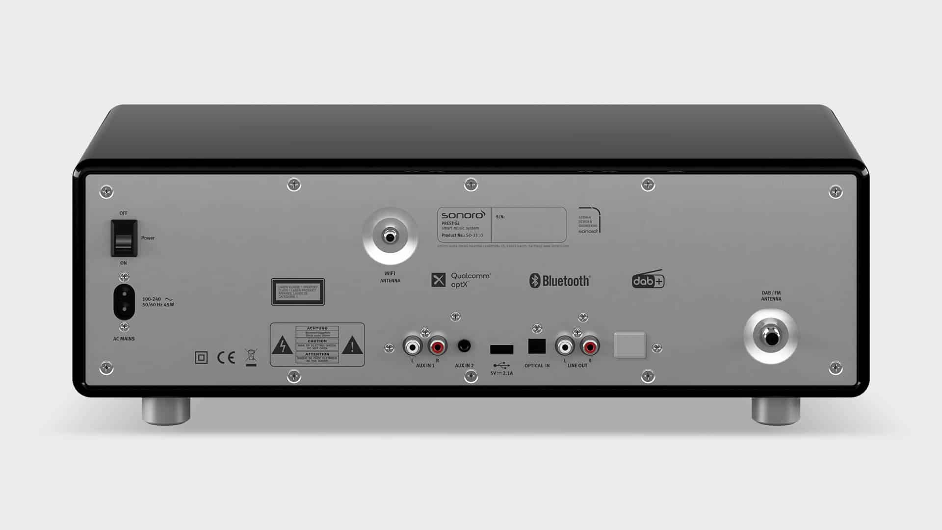Sonoro PRESTIGE X Hoogglans zwart - Radio