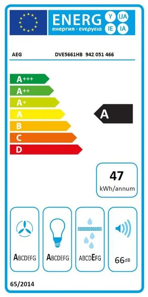 AEG DVE5661HB - Wandschouw afzuigkap