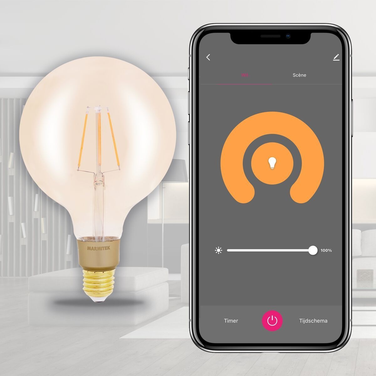 Marmitek Glow XXLI - Slimme filament lamp (Warm wit) - Slimme lamp