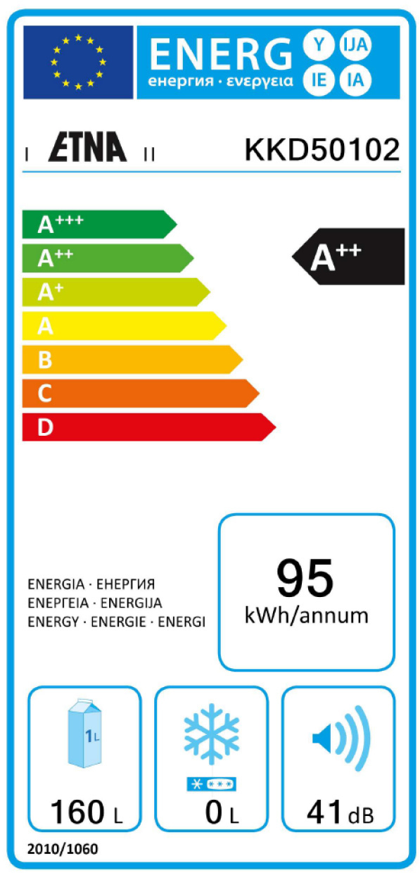 Etna KKD50102 Inbouw koelkast 102 cm zonder vriesvak