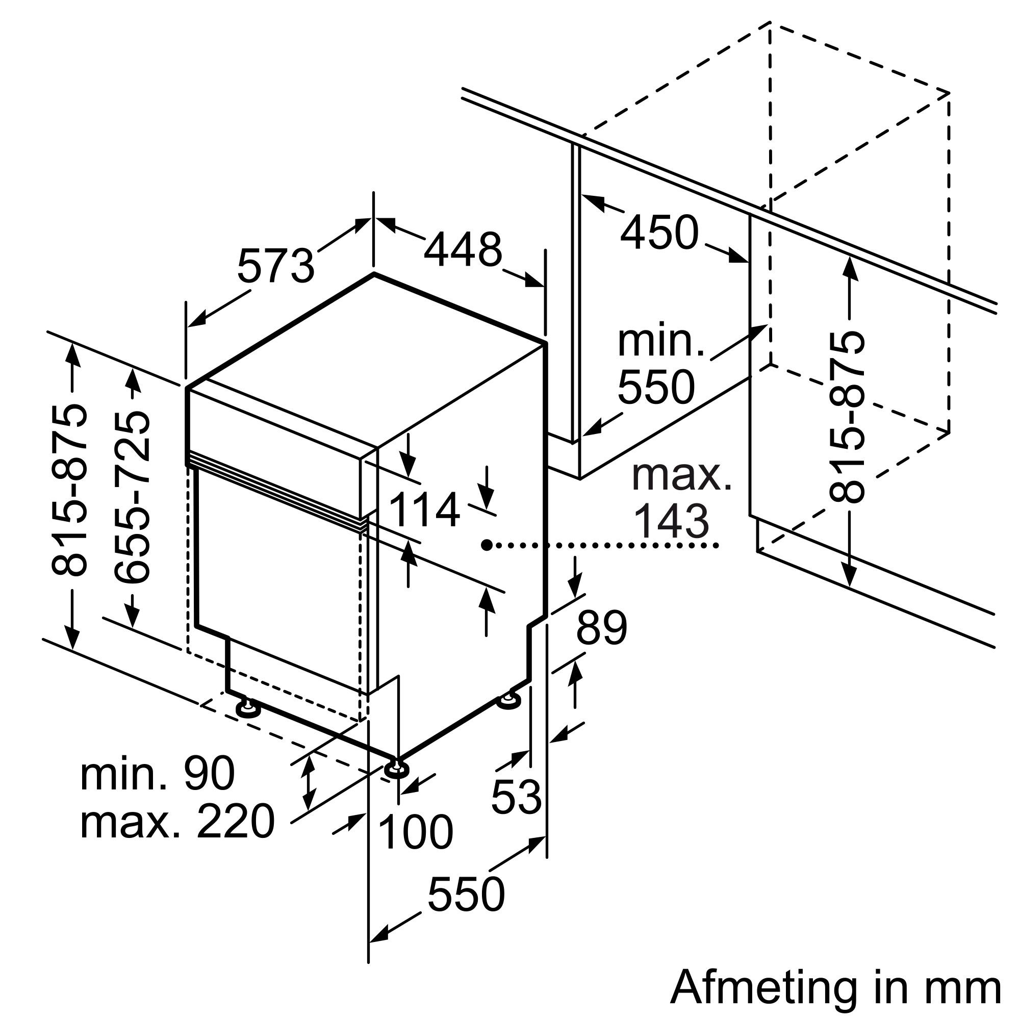 Bosch SPI4HKS53E Volledig geïntegreerde vaatwasser