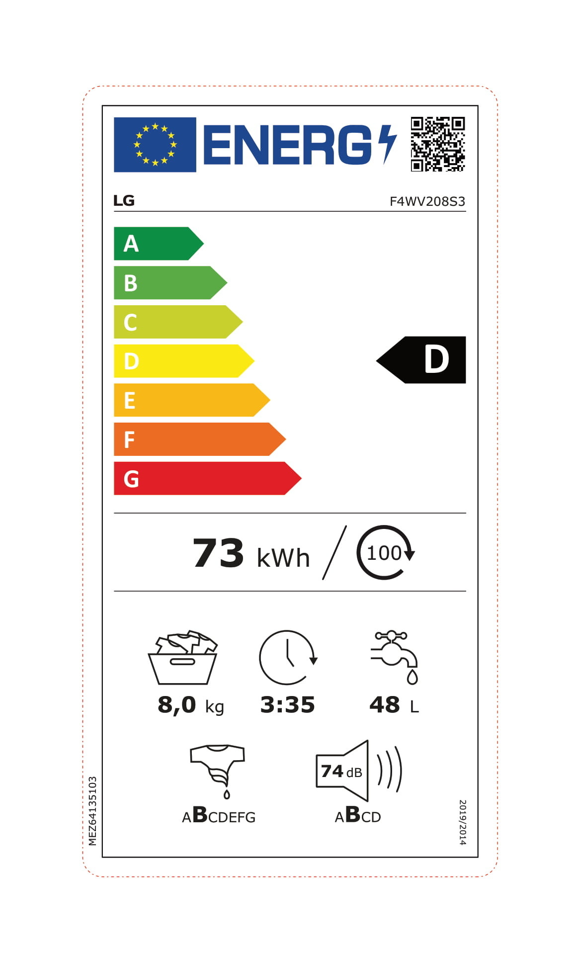 LG F4WV208S3 Wasmachine