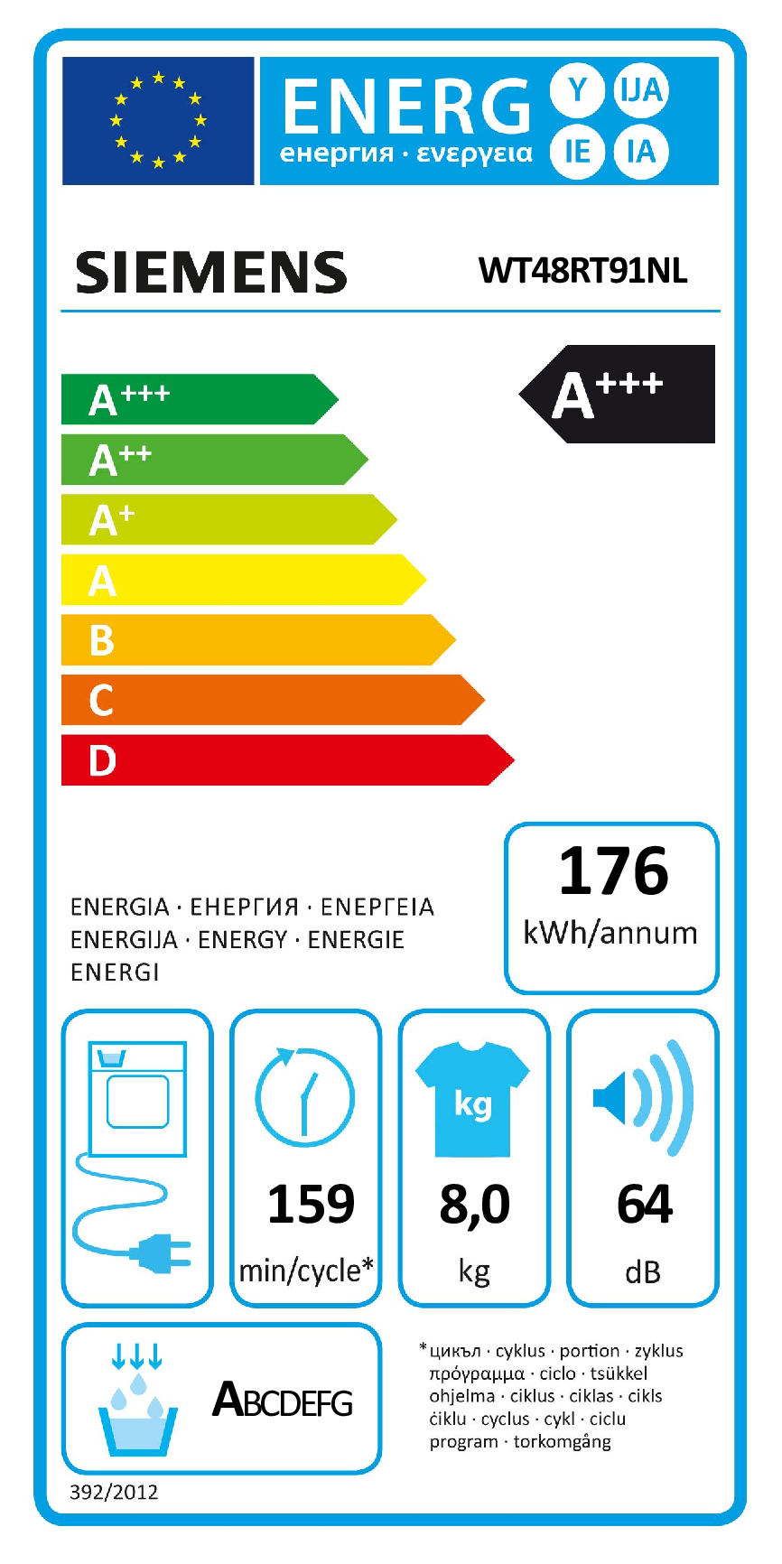 Siemens extraKlasse WT48RT91NL - Warmtepompdroger