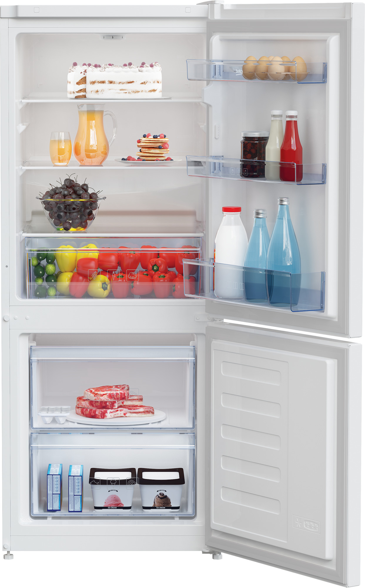 Beko koelvriescombinatie RCSA210K30W