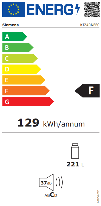 Siemens KI24RNFF0 Inbouw koelkast