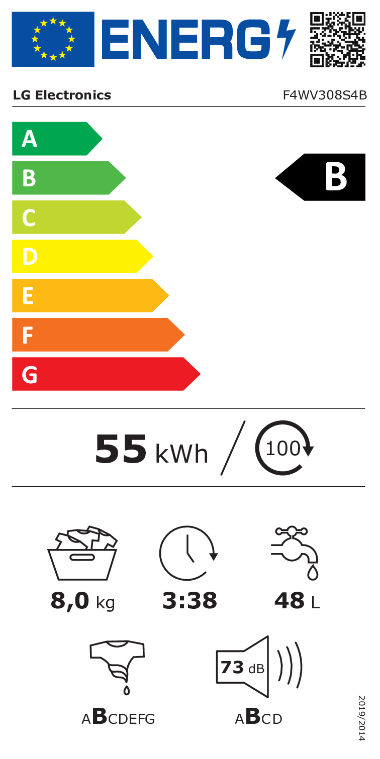 LG F4WV308S4B Wasmachine