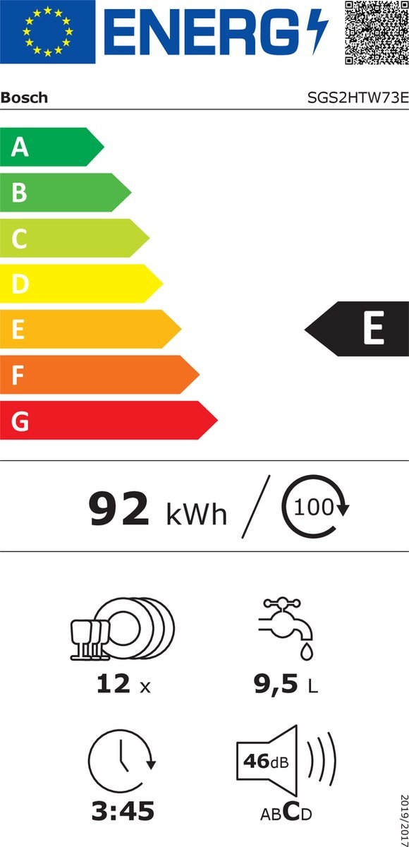 Bosch SGS2HTW73E - Vrijstaande vaatwasser