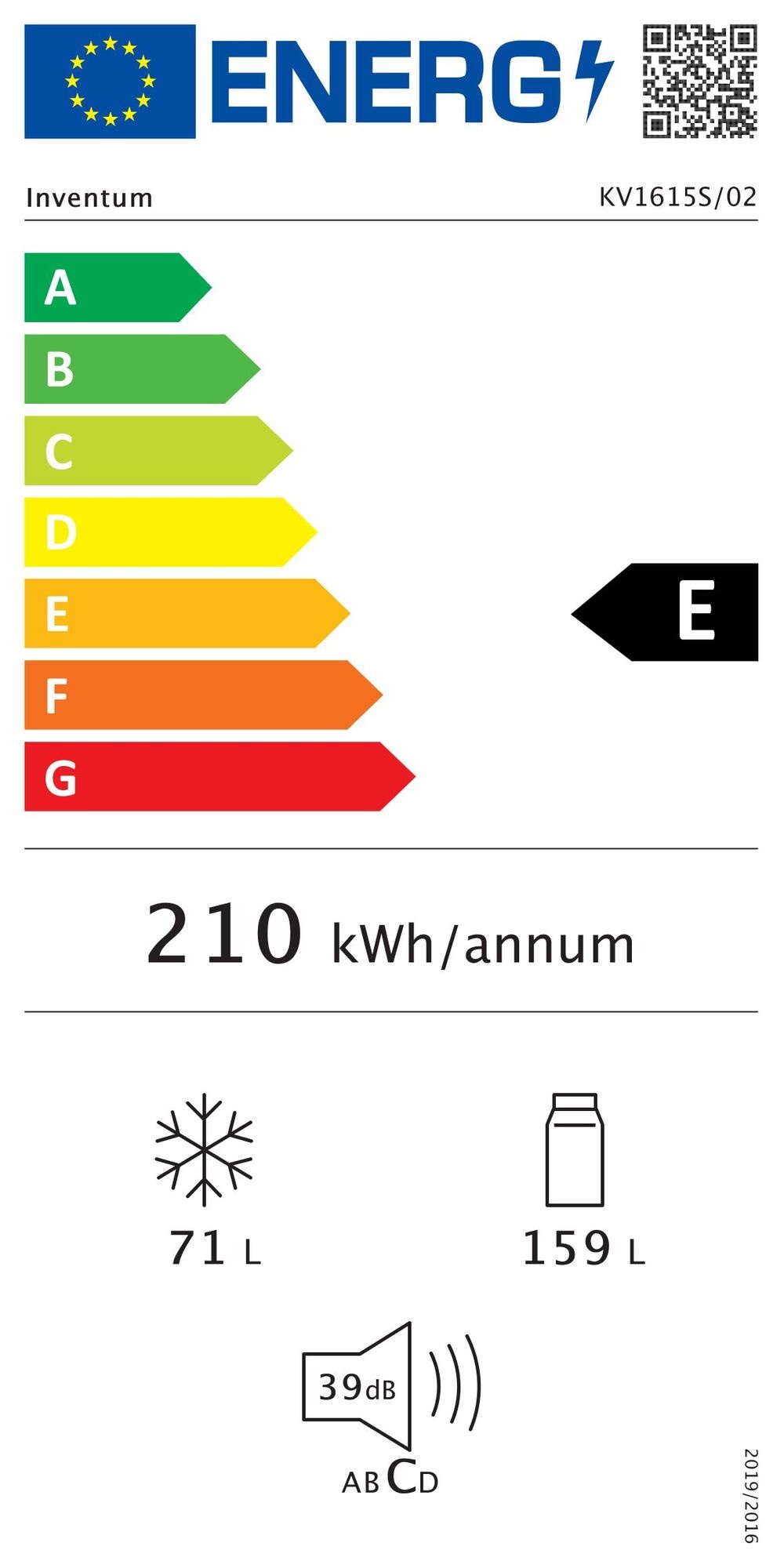 Inventum KV1615S - Koel-vriescombinatie