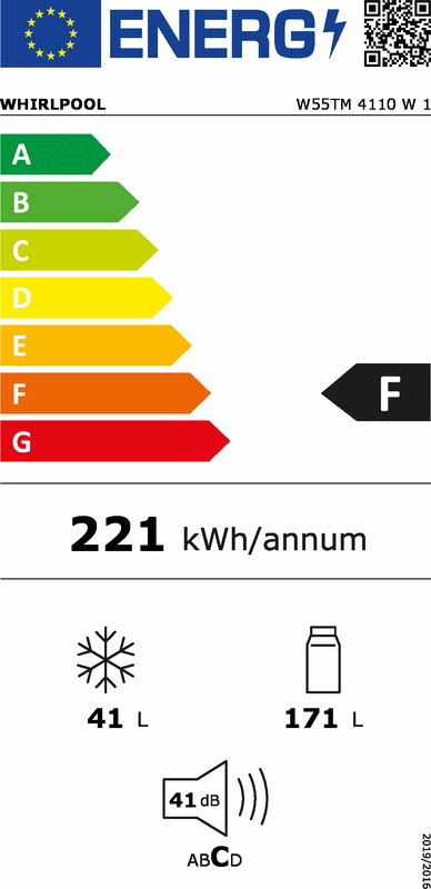 Whirlpool W55TM4110W1 - Koel-vriescombinatie