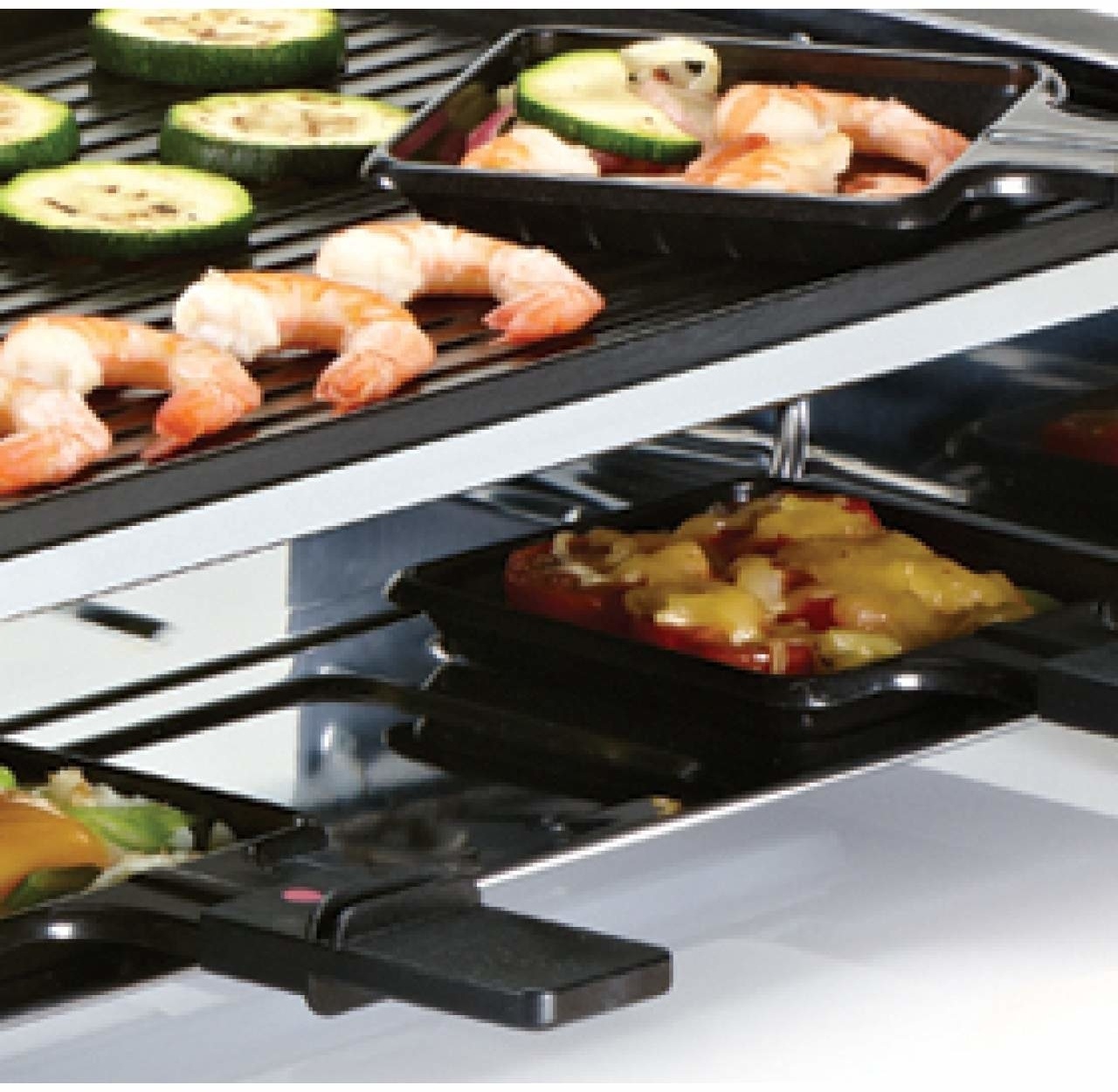 Princess 162840 Raclette 8 Grill and Teppanyaki Party - Gourmetset