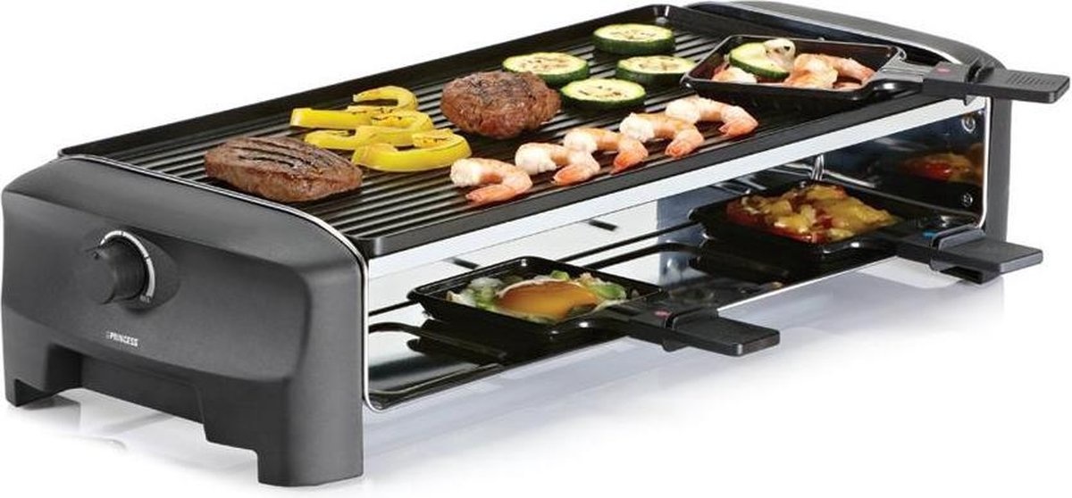 Princess 162840 Raclette 8 Grill and Teppanyaki Party - Gourmetset