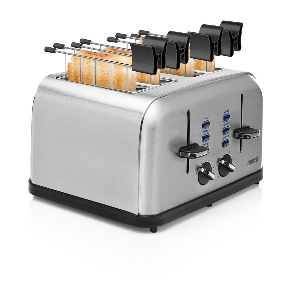 Princess Toaster Steel Style 4 142355 - Broodrooster