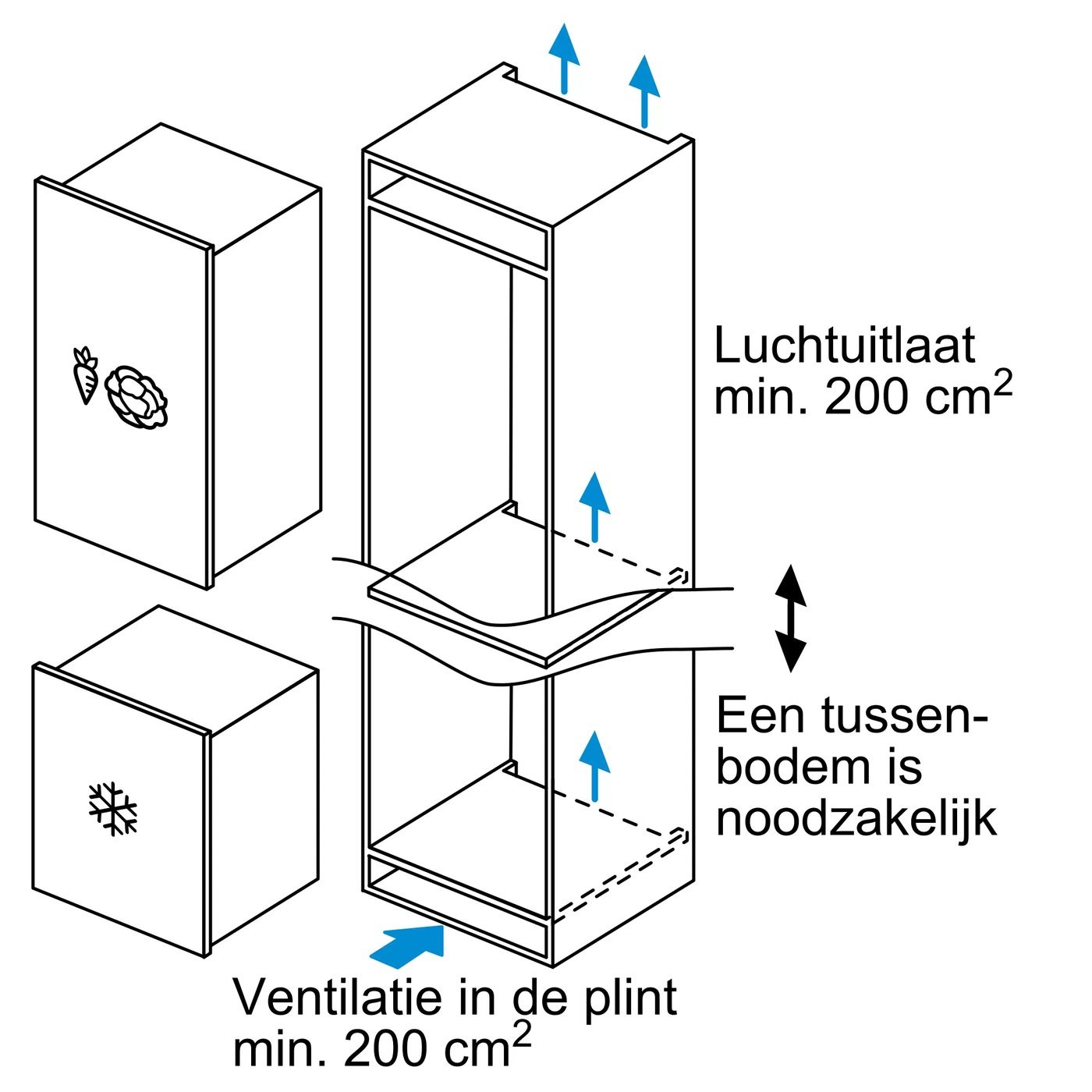 Bosch GIV21AFE0 - Inbouw vriezer