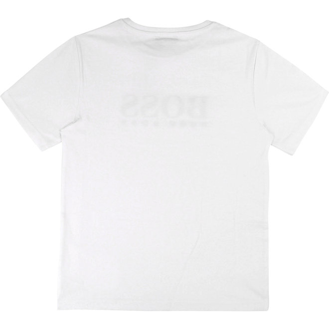 BOSS Jongens T-Shirt Korte Mouwen Wit J25P13