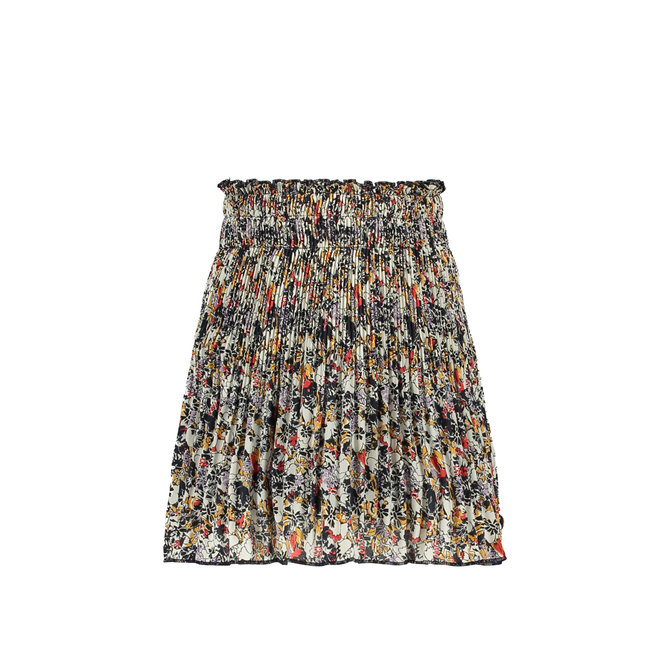 Flo girls woven crepe plisse skirt - Graphic flower