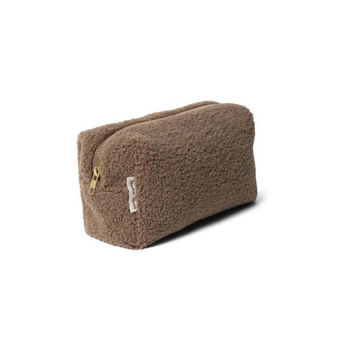 Brown teddy pouch