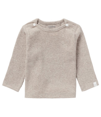 Noppies U Tee ls Rib Natal - Taupe Melange -