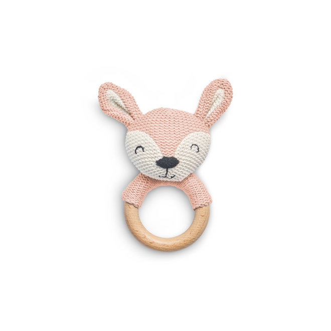 Bijtring 7cm Deer pale pink