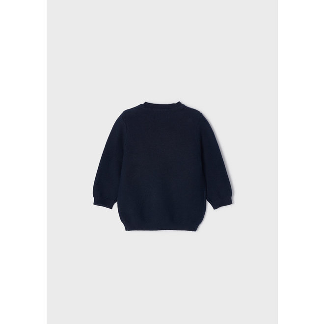 Basic cotton sweater - Navy