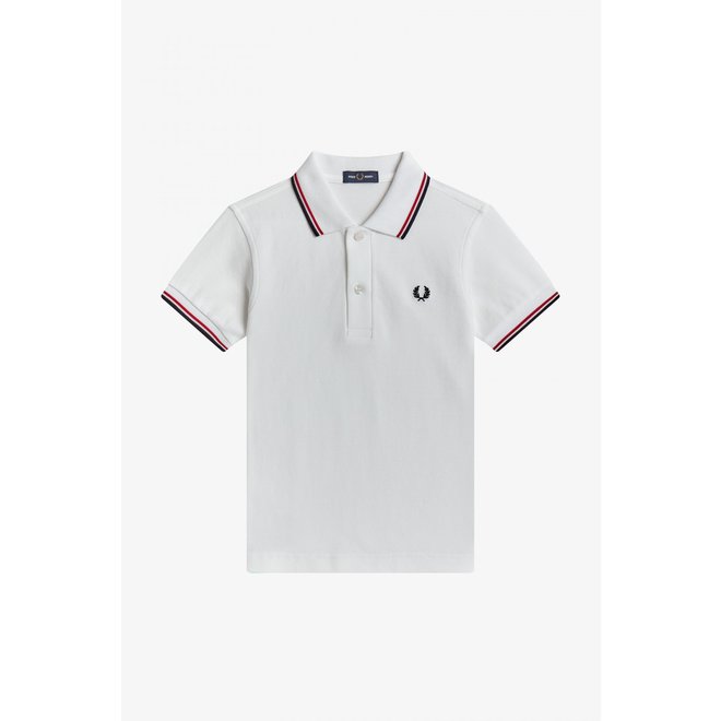 Kids Twin Tipped Shirt- White/Red/Navy